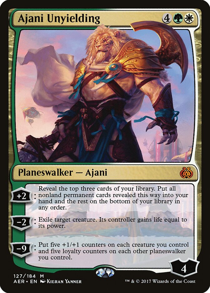 Ajani Unyielding - Aether Revolt (Mythic) [AER-127] Imagen principal del producto