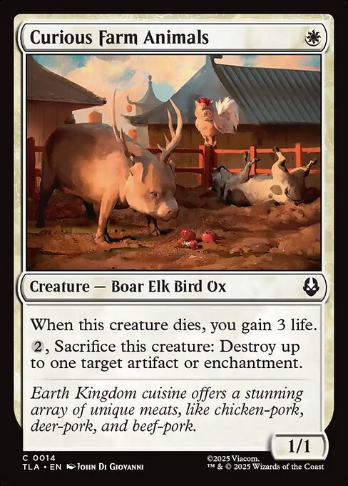 Curious Farm Animals – Magic: The Gathering | Avatar: The Last Airbender (TLA-14) Magic: The Gathering card