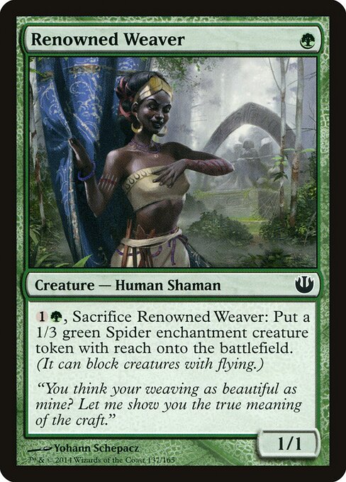 Renowned Weaver – Journey into Nyx (JOU-137) Magic: The Gathering card