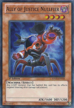 Ally of Justice Nullfier - Hidden Arsenal 2 (Super Rare) [HA02-018] Immagine principale del prodotto