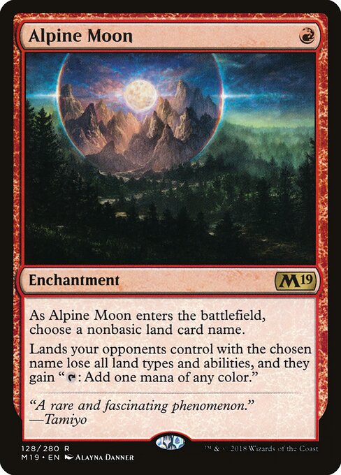 Alpine Moon – Core Set 2019 (M19-128) Magic: The Gathering card | LC-REM-20260804-15675710767436-2435c810-2baf-4e3b-80ce-542b94694901 Image principale du produit