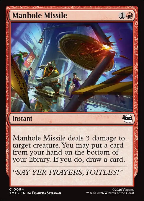 Manhole Missile – Teenage Mutant Ninja Turtles (TMT-94) Magic: The Gathering card | LC-REM-20260804-15621002854732-243e392b-48b0-4e90-ae22-9a696f45e878