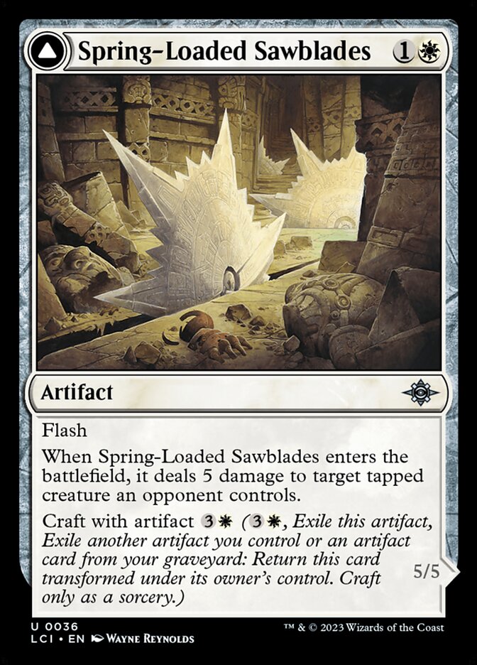 Spring-Loaded Sawblades // Bladewheel Chariot - The Lost Caverns of Ixalan (Uncommon) [LCI-36] Hoofdafbeelding