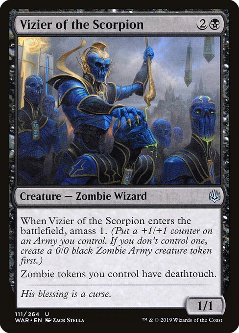 Vizier of the Scorpion – War of the Spark (WAR-111) Magic: The Gathering card | LC-REM-20260804-15150662943052-2444c7dc-7aa1-4476-8660-19d26607306d