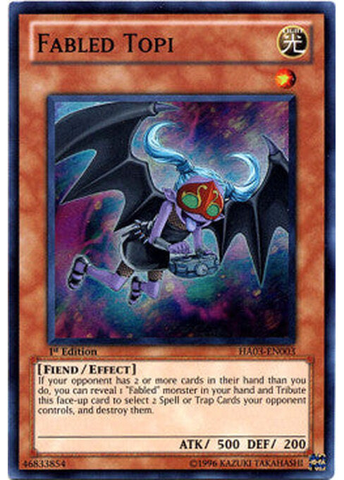 Fabled Topi — Hidden Arsenal 3 (HA03-003) Yu-Gi-Oh! card Imagen principal del producto
