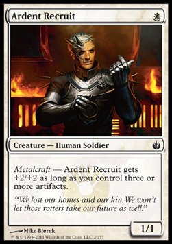 Ardent Recruit - Mirrodin Besieged (Common) [MBS-2] Imagen principal del producto