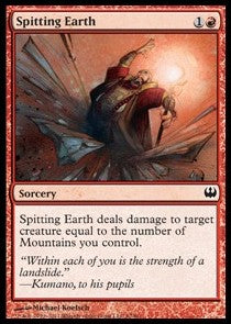 Spitting Earth - Duel Decks: Knights vs. Dragons (Common) [DDG-67] Immagine principale del prodotto