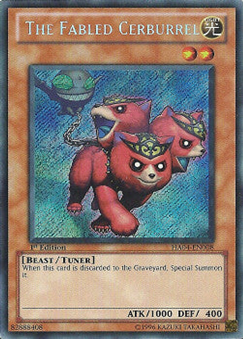 The Fabled Cerburrel — Hidden Arsenal 4 (HA04-008) Yu-Gi-Oh! card Imagen principal del producto