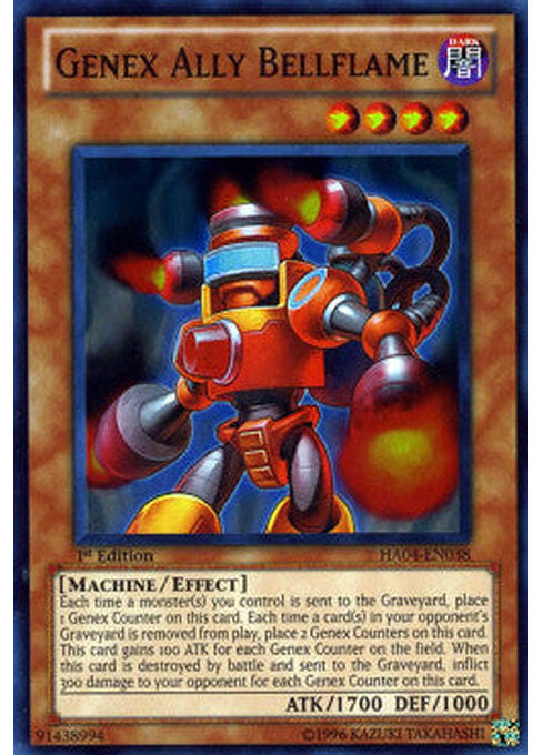 Genex Ally Bellflame — Hidden Arsenal 4 (HA04-038) Yu-Gi-Oh! card Imagen principal del producto