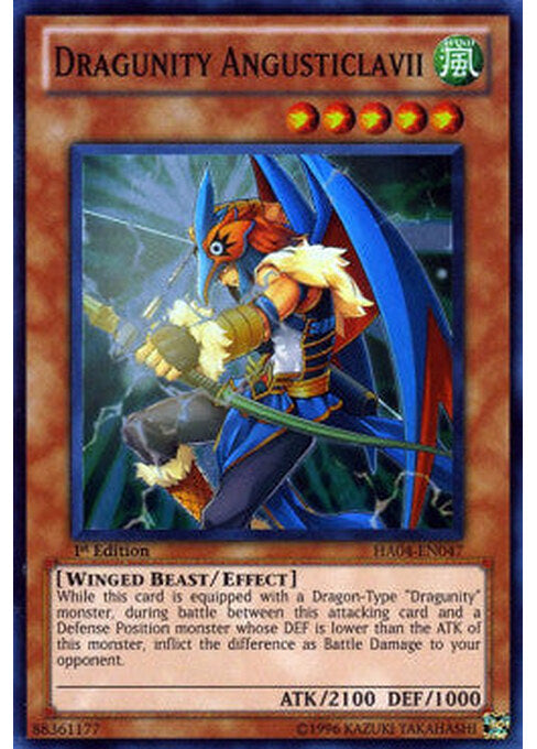 Dragunity Angusticlavii — Hidden Arsenal 4 (HA04-047) Yu-Gi-Oh! card Imagen principal del producto