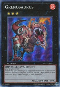 Grenosaurus (V.1 - Super Rare) - Starter Deck: Dawn of the Xyz (Super Rare) [YS11-043] Immagine principale del prodotto