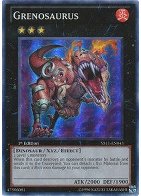 Grenosaurus — Starter Deck: Dawn of the Xyz (YS11-043) Yu-Gi-Oh! card Immagine principale del prodotto