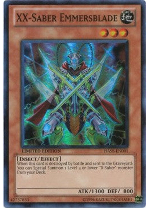 XX-Saber Emmersblade — Hidden Arsenal: Special Edition (HASE-001) Yu-Gi-Oh! card Hauptbild