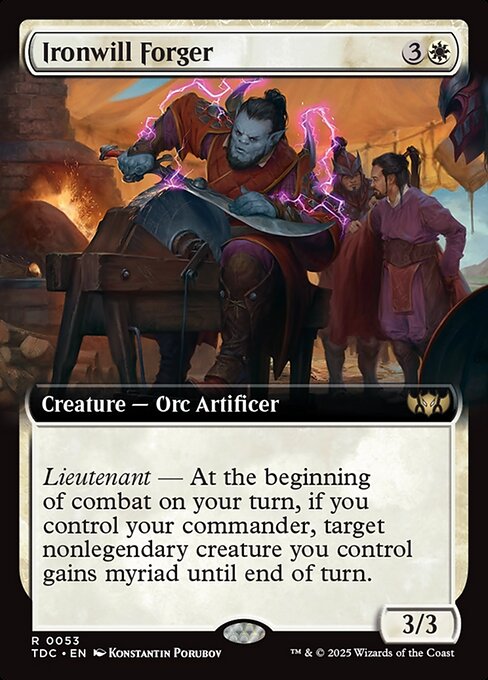 Ironwill Forger – Tarkir: Dragonstorm Commander (TDC-53) Magic: The Gathering card | LC-REM-20260804-15409878761804-2489dd12-34e8-41d9-a986-3452a03c9413 Immagine principale del prodotto