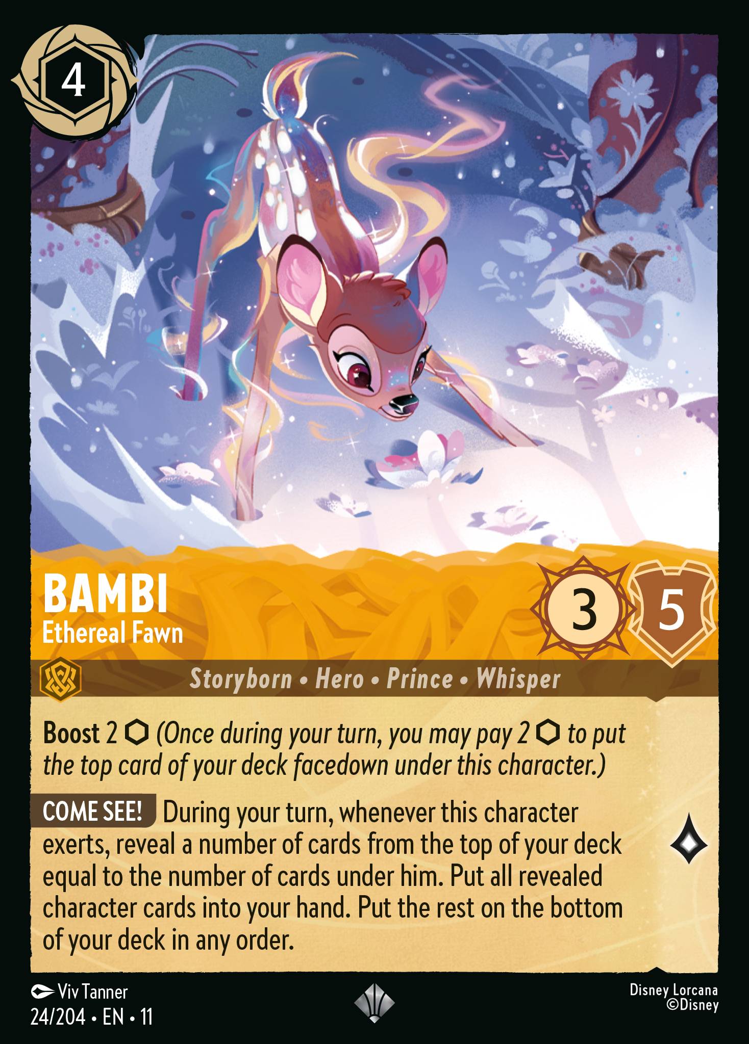 Bambi - Ethereal Fawn — Winterspell (11WSP-24) Disney Lorcana card