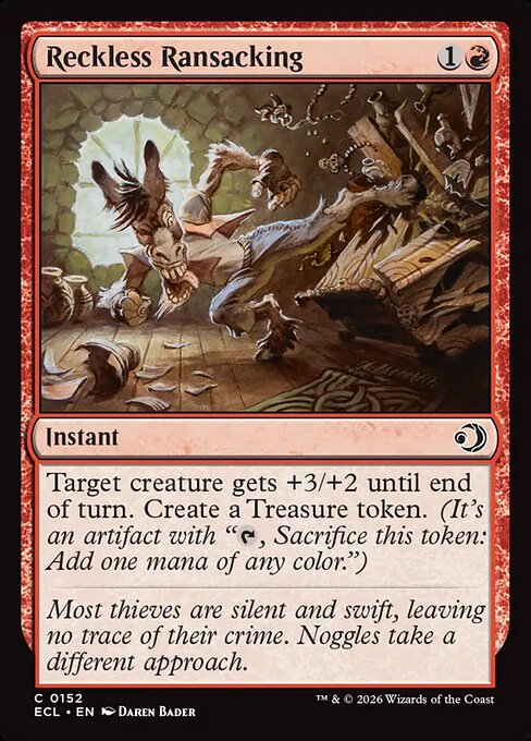 Reckless Ransacking – Lorwyn Eclipsed (ECL-152) Magic: The Gathering card
