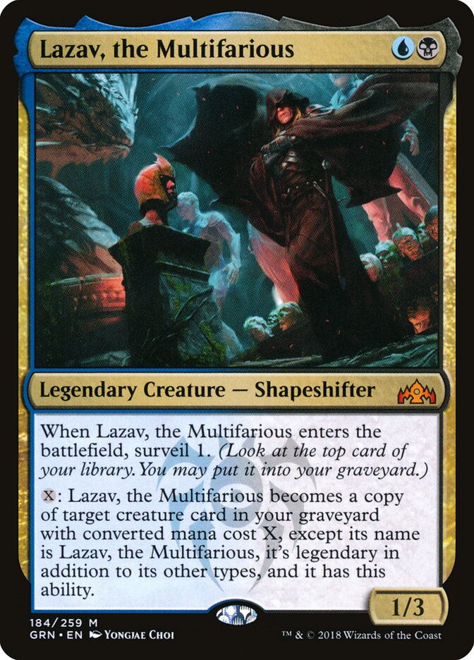 Magic-kaart Lazav, the Multifarious GRN-184 uit Guilds of Ravnica (Mythic)