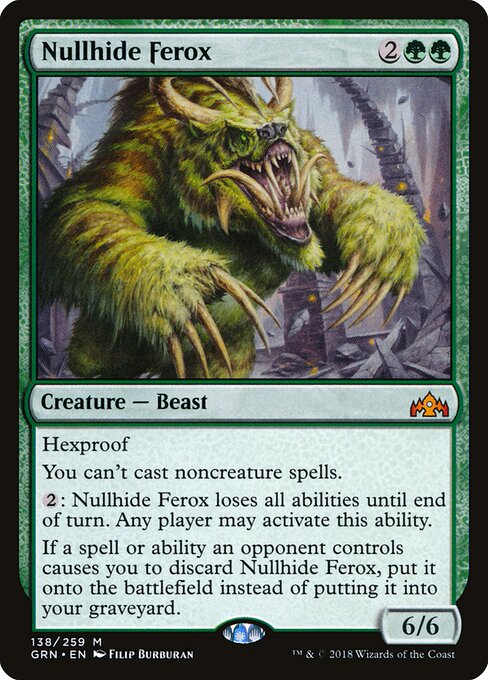 Nullhide Ferox – Guilds of Ravnica (GRN-138) Magic: The Gathering card Hoofdafbeelding