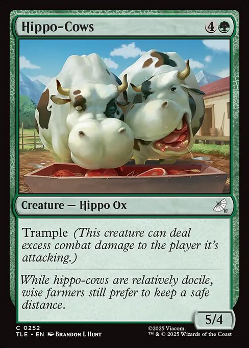 Hippo-Cows – Magic: The Gathering | Avatar: The Last Airbender: Eternal (TLE-252) Magic: The Gathering card