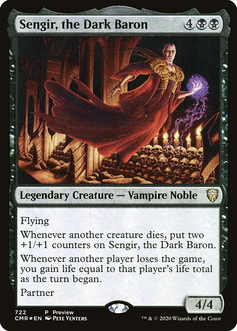 Sengir, the Dark Baron – Commander Legends (CMR-722) Magic: The Gathering card | LC-REM-20260804-15150818689356-24d6256a-42b5-40f8-92e6-878d7002768f Imagen principal del producto