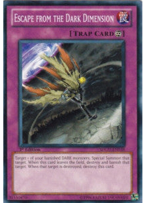 Escape from the Dark Dimension — Structure Deck: Gates of the Underworld (SDGU-038) Yu-Gi-Oh! card Image principale du produit