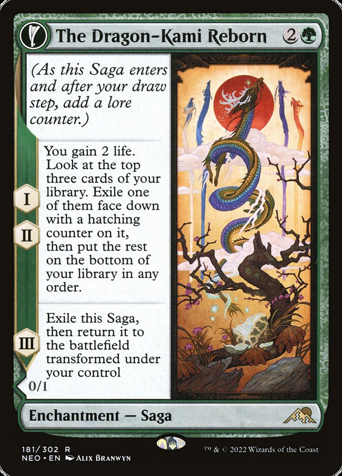 The Dragon-Kami Reborn // Dragon-Kami's Egg - Kamigawa: Neon Dynasty (Rare) [NEO-181] Main image