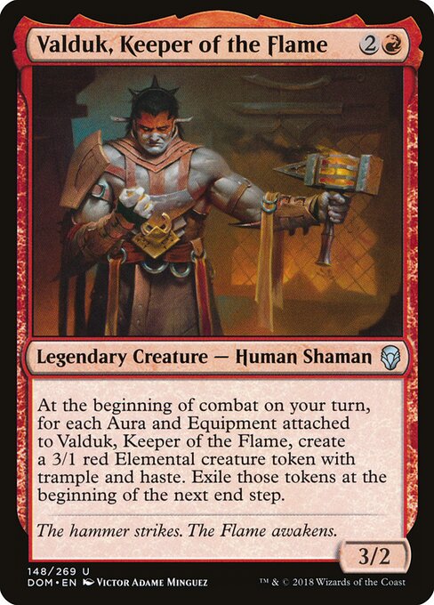 Valduk, Keeper of the Flame – Dominaria (DOM-148) Magic: The Gathering card | LC-REM-20260804-15339697209676-253f9e43-5bc6-4f26-a8e9-773cd0ca3d02 Imagen principal del producto