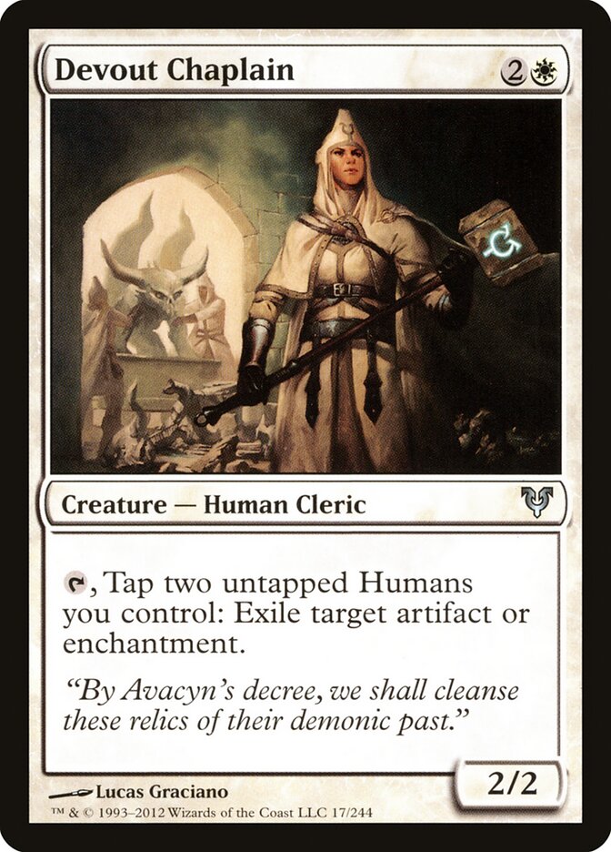 Devout Chaplain - Avacyn Restored (Uncommon) [AVR-17] Main image
