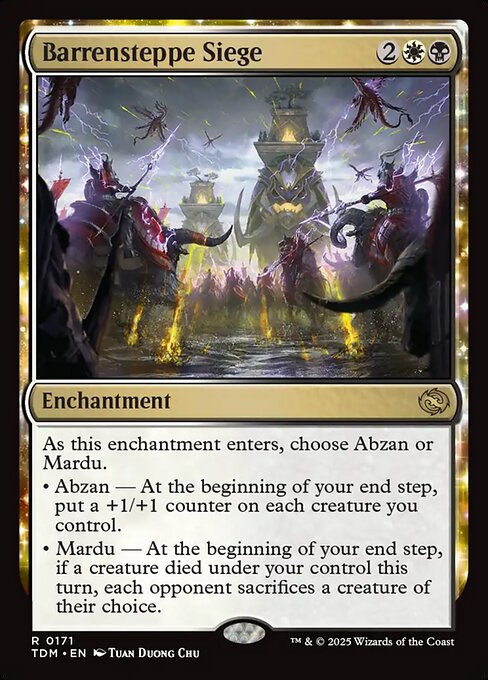 Barrensteppe Siege – Tarkir: Dragonstorm (TDM-171) Magic: The Gathering card Hoofdafbeelding