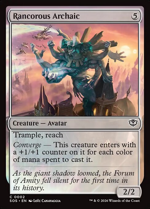 Rancorous Archaic – Secrets of Strixhaven (SOS-2) Magic: The Gathering card Hauptbild