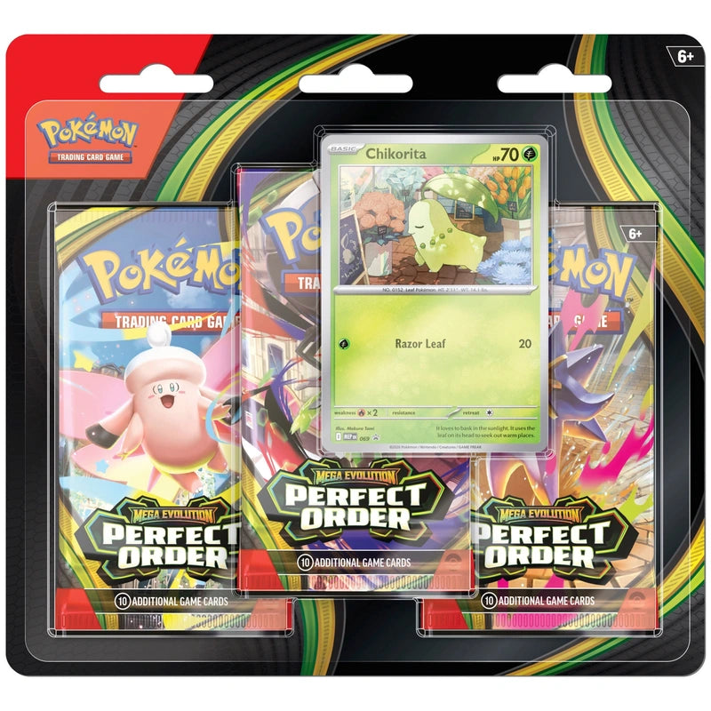 Pokemon Perfect Order: Chikorita 3-Pack Blister Immagine principale del prodotto
