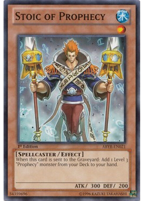 Stoic of Prophecy — Abyss Rising (ABYR-021) Yu-Gi-Oh! card Hoofdafbeelding