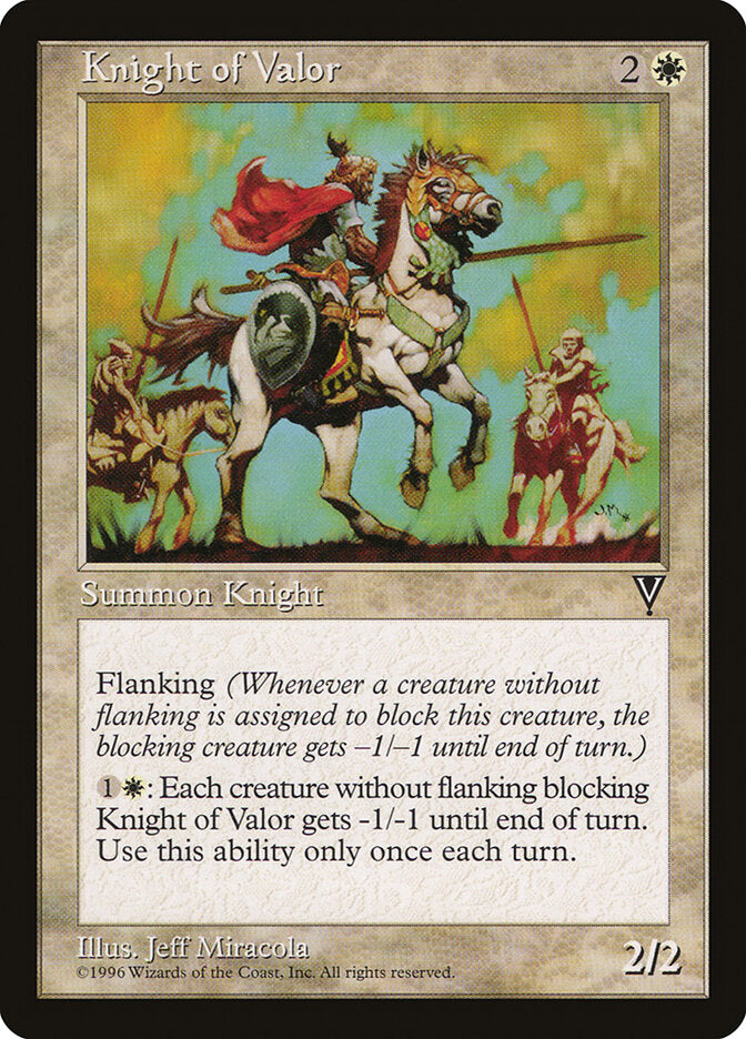 Magic-kaart Knight of Valor VIS-11 uit Visions (Common) Immagine principale del prodotto