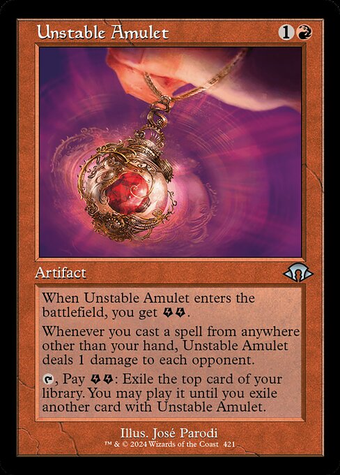 Unstable Amulet – Modern Horizons 3 (MH3-421) Magic: The Gathering card | LC-REM-20260804-15151343796556-25f01df9-c4fa-4598-84c1-217bde6b1841 Immagine principale del prodotto