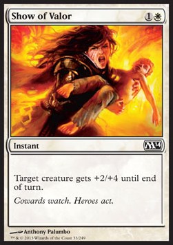 Show of Valor - Magic 2014 (Common) [M14-33] Hover Image