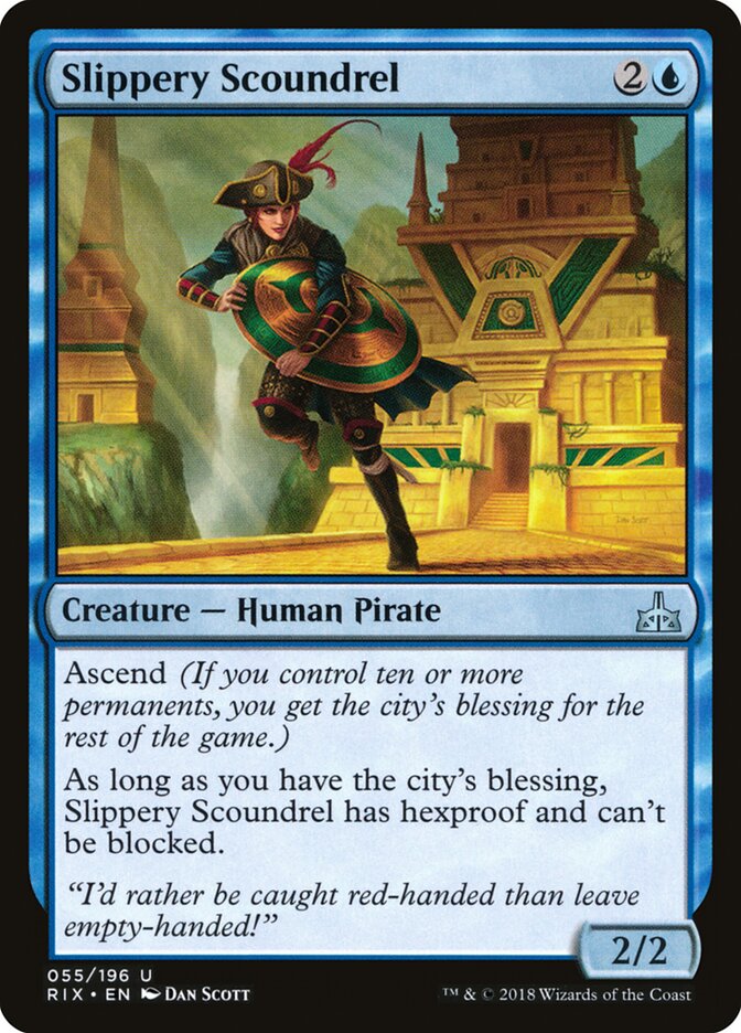 Slippery Scoundrel - Rivals of Ixalan (Uncommon) [RIX-55]