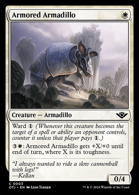 Armored Armadillo – Outlaws of Thunder Junction (OTJ-3) Magic: The Gathering card Immagine principale del prodotto