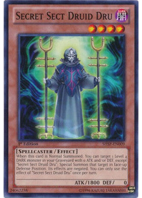 Secret Sect Druid Dru — Shadow Specters (SHSP-009) Yu-Gi-Oh! card Hauptbild