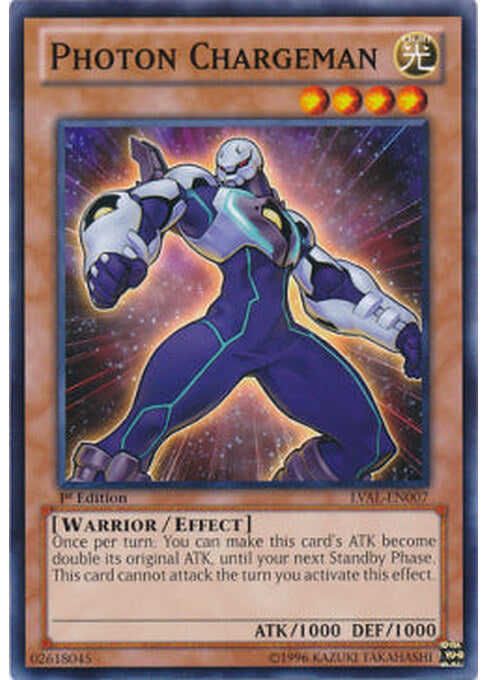 Photon Chargeman — Legacy of the Valiant (LVAL-007) Yu-Gi-Oh! card Immagine principale del prodotto