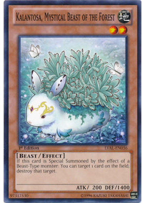 Kalantosa, Mystical Beast of the Forest — Legacy of the Valiant (LVAL-036) Yu-Gi-Oh! card Main image