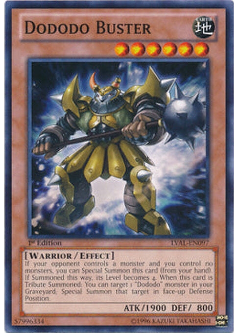 Dododo Buster — Legacy of the Valiant (LVAL-097) Yu-Gi-Oh! card Immagine principale del prodotto
