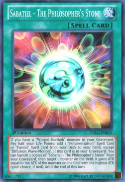Sabatiel - The Philosopher's Stone - Dragons of Legend (Super Rare) [DRLG-015] Main image