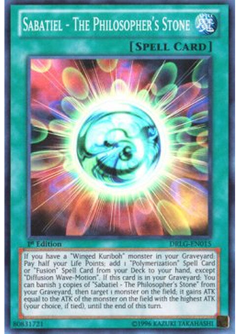 Sabatiel - The Philosopher's Stone — Dragons of Legend (DRLG-015) Yu-Gi-Oh! card Imagen principal del producto
