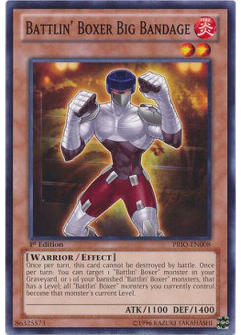 Battlin' Boxer Big Bandage — Primal Origin (PRIO-008) Yu-Gi-Oh! card Immagine principale del prodotto