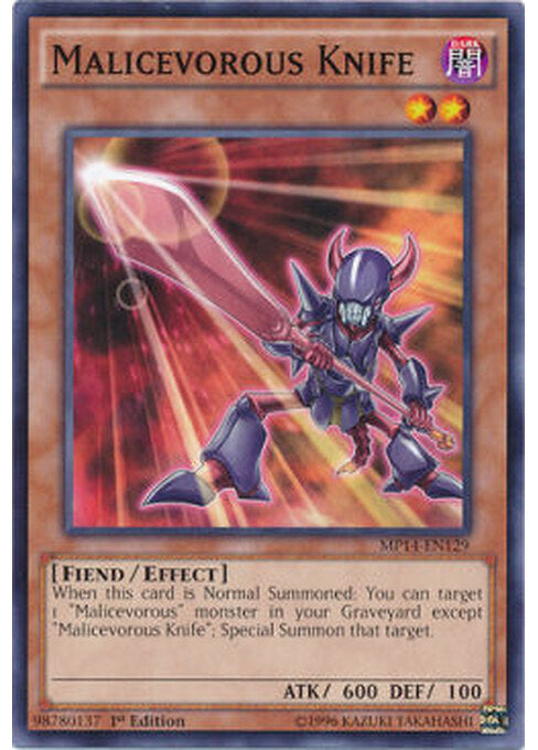 Malicevorous Knife — 2014 Mega-Tins Mega-Pack (MP14-129) Yu-Gi-Oh! card Hoofdafbeelding