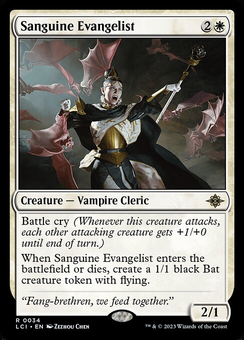 Sanguine Evangelist – The Lost Caverns of Ixalan (LCI-34) Magic: The Gathering card