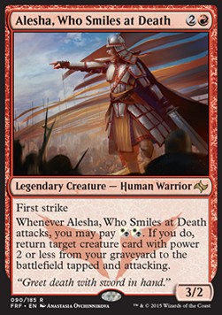 Alesha, Who Smiles at Death - Fate Reforged (Rare) [FRF-90] Immagine principale del prodotto