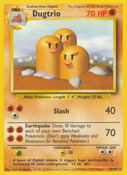 Dugtrio - Base Set (Rare) [BS-19] Main image
