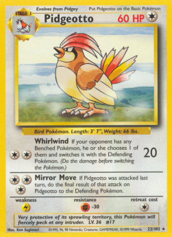 Pidgeotto - Base Set (Rare) [BS-22] Imagen principal del producto