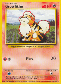 Growlithe - Base Set (Uncommon) [BS-28] Imagen principal del producto